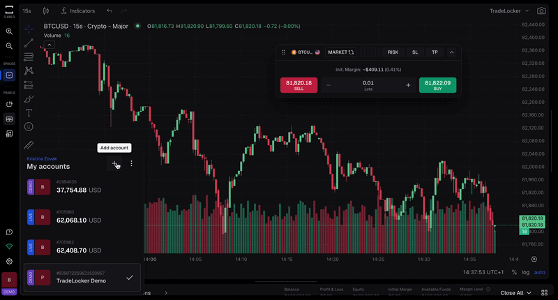 switch from tradelocker demo to live