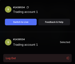 switch from demo to live