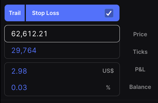 calculate the trailing stop loss