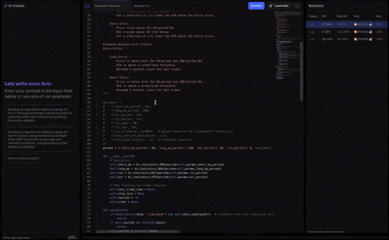 update and backtest code