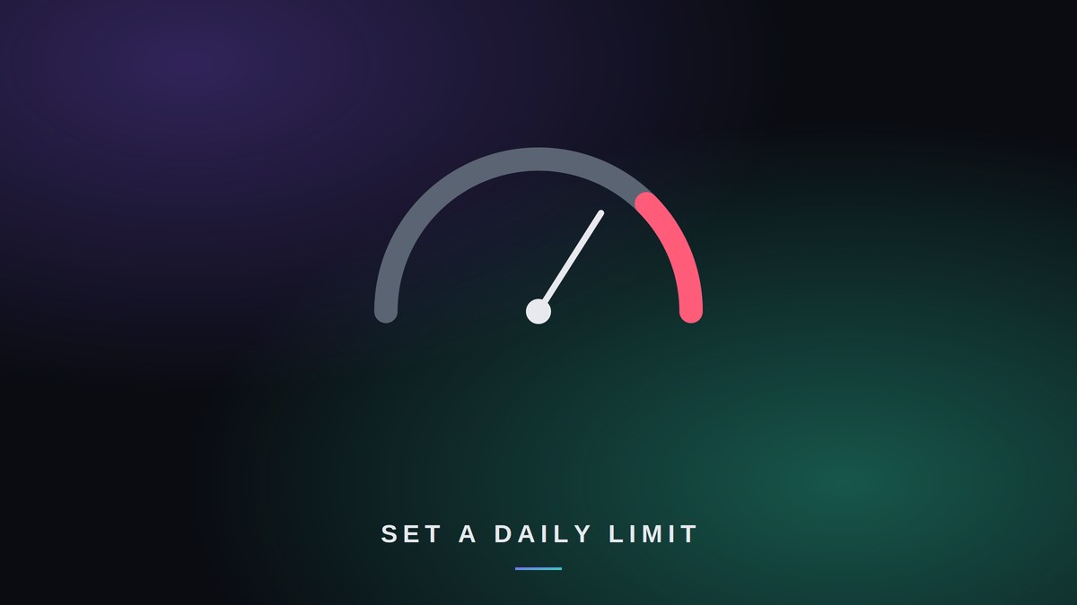 Gauge icon with the needle approaching a red zone, representing a daily loss limit